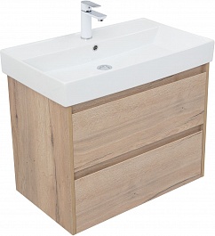 Aquanet Мебель для ванной Nova Lite 75 подвесная дуб крафт – фотография-3