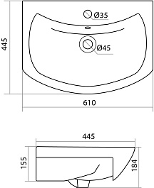 Volna Мебель для ванной Joli 60.2D R белая – фотография-20