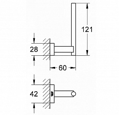 Grohe Держатель для рулонов Essentials Cube 40623000 – фотография-2