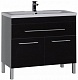 Aquanet Мебель для ванной Верона 100 черная, с ящиком, напольная (230321) – картинка-14