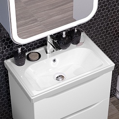 Opadiris Мебель для ванной Элеганс 60 подвесная белая матовая – фотография-5