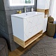 Бриклаер Мебель для ванной Кристалл 90 с нишей белая/дуб бунратти – фотография-28