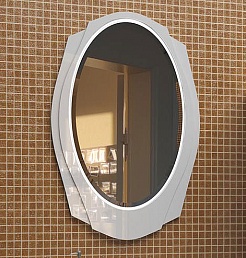  Зеркало для ванной "Tondo 71" белое – фотография-1