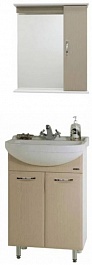 Водолей Мебель для ванной Классик 60 R дуб, зеркало-шкаф с подсветкой – фотография-1