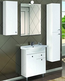 Акватон Мебель для ванной Лиана 60 М с зеркалом и б/к – фотография-1