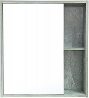 Runo Зеркальный шкаф Эко 52 серый бетон