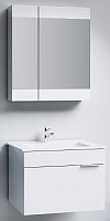 Aqwella Мебель для ванной Бриг 75 подвесная, белая, зеркало-шкаф