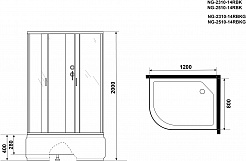 Niagara Душевая кабина Classic NG-2310-14RBKG – фотография-14