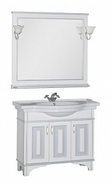 Aquanet Мебель для ванной Валенса 100 белый кракалет/серебро (180452) – фотография-1
