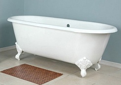 Фэма Чугунная ванна "Patricia", ножки белые, покрытие RAL, матовое – фотография-2