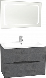 Водолей Мебель для ванной Adel 90 подвесная серый камень – фотография-1