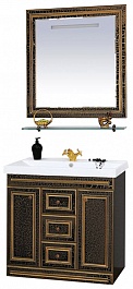 Misty Мебель для ванной Fresko 90 черная краколет – фотография-1