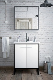 Corozo Мебель для ванной Айрон 70, черный/белый – фотография-6