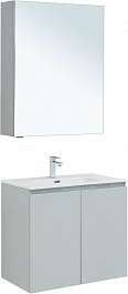 Aquanet Мебель для ванной Алвита New 70 2 дверцы подвесная серая матовая – фотография-1