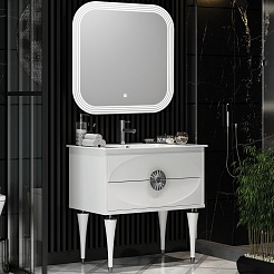 Opadiris Мебель для ванной Ибица 90 белая/хром – фотография-1