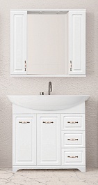 Style Line Зеркальный шкаф Олеандр-2 900/С белый – фотография-4