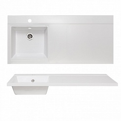 Runo Мебель для ванной Лира 120 R белая – фотография-5