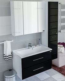 СанТа Мебель для ванной Омега 100 подвесная черная – фотография-1