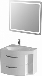 De Aqua Мебель для ванной Трио Люкс New 80 L, зеркало Смарт – фотография-1