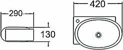 SantiLine Раковина 42 L SL-2022R белая – фотография-2