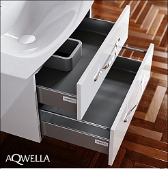 Aqwella Мебель для ванной Simphony 90 белая – фотография-7