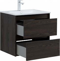 Aquanet Мебель для ванной Nova Lite 60 (Арт) подвесная дуб черный – фотография-7