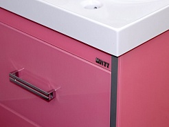 Misty Тумба с раковиной Джулия QVATRO 90, 3 ящика, розовая – фотография-3