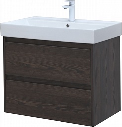 Aquanet Мебель для ванной Nova Lite 75 подвесная дуб черный – фотография-5