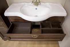 Акватон Мебель для ванной "Идель 105" дуб белый, рак. America – фотография-3