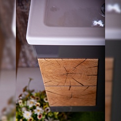 Бриклаер Мебель для ванной Форест 100 дуб золотой/антрацит – фотография-13