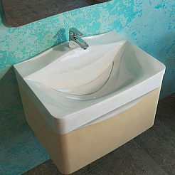 Velvex Мебель для ванной Iva 60 подвесная, светлый лен – фотография-7