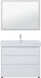 Aquanet Мебель для ванной Nova Lite 100 белая глянцевая – фотография-1