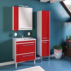 Runo Мебель для ванной Мира 65 красная – фотография-7