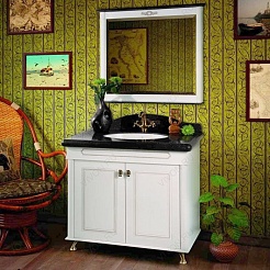 Водолей Зеркало для ванной "Анжелика 110" черное – фотография-2