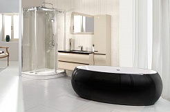 BelBagno Акриловая ванна BB18-NERO/BIA – фотография-4