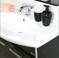 Misty Мебель для ванной Джулия 120 прямая черная – фотография-4