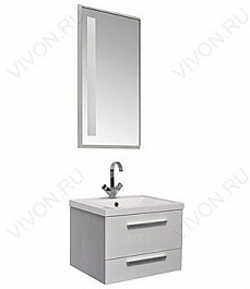Aquanet Зеркало для ванной "Нота 50х90" алюминий – фотография-2
