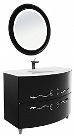 Водолей Мебель для ванной Бернарди 106 Чёрная – фотография-1