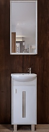 Бриклаер Мебель для ванной Бали 40 светлая лиственница/белая – фотография-1