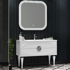 Opadiris Мебель для ванной Ибица 120 белая/хром – фотография-1