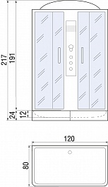River Душевая кабина SENA 120/80/26 TH – фотография-19