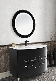 Водолей Мебель для ванной Бернарди 106 Чёрная – фотография-4