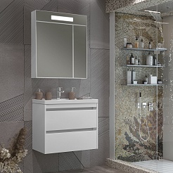 Opadiris Мебель для ванной Фреш 70 подвесная белая – фотография-2