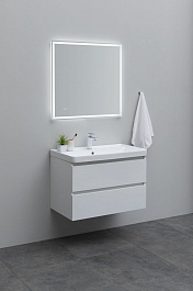 Aquanet Мебель для ванной Вега 80 подвесная белая глянцевая – фотография-4