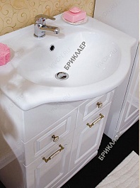 Бриклаер Мебель для ванной Анна 60 L белая – фотография-2
