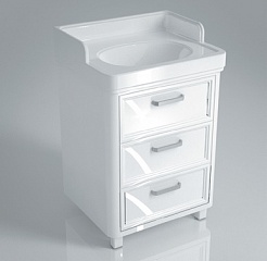 Kerama Marazzi Мебель для ванной Pompei 60, 3 ящика, белая – фотография-2