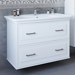 Sanflor Мебель для ванной Модена 105 белая – фотография-3
