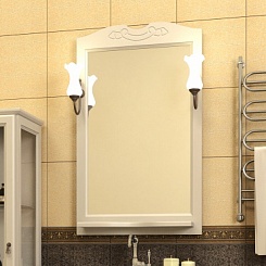 Opadiris Зеркало для ванной Клио 65 беленый бук – фотография-1