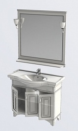 Aquanet Мебель для ванной Валенса 100 белый кракалет/серебро (180452) – фотография-9