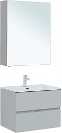 Aquanet Мебель для ванной Алвита New 70 2 ящика подвесная серая матовая – фотография-1